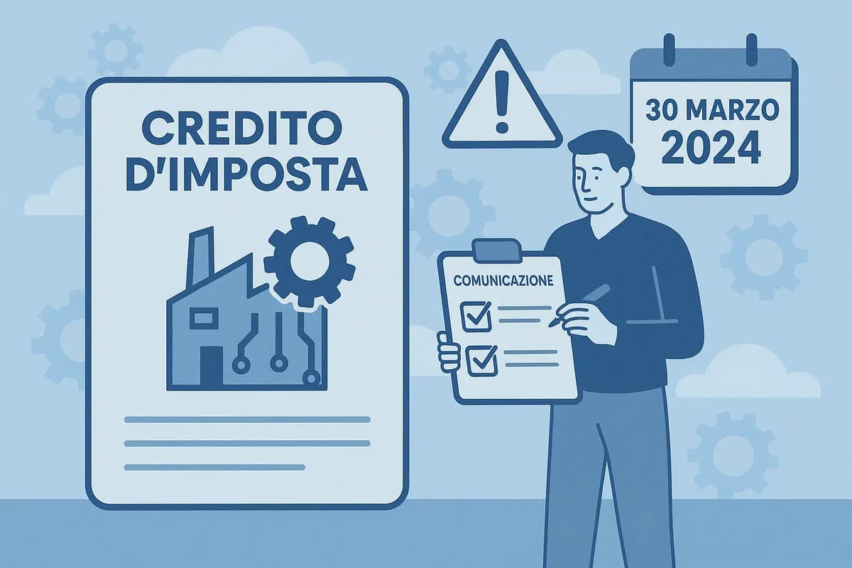 Credito d'imposta Industria 4.0: obbligatoria la comunicazione preventiva per gli investimenti post 30 marzo 2024