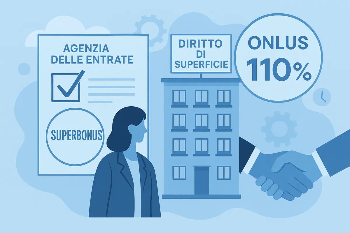 Superbonus ONLUS: l'Agenzia ammette il diritto di superficie tra i titoli legittimanti