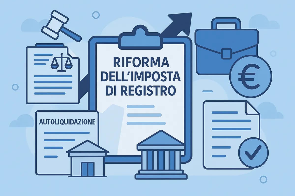 Riforma dell'imposta di registro: nuove regole su autoliquidazione, atti giudiziari e cessioni d'azienda